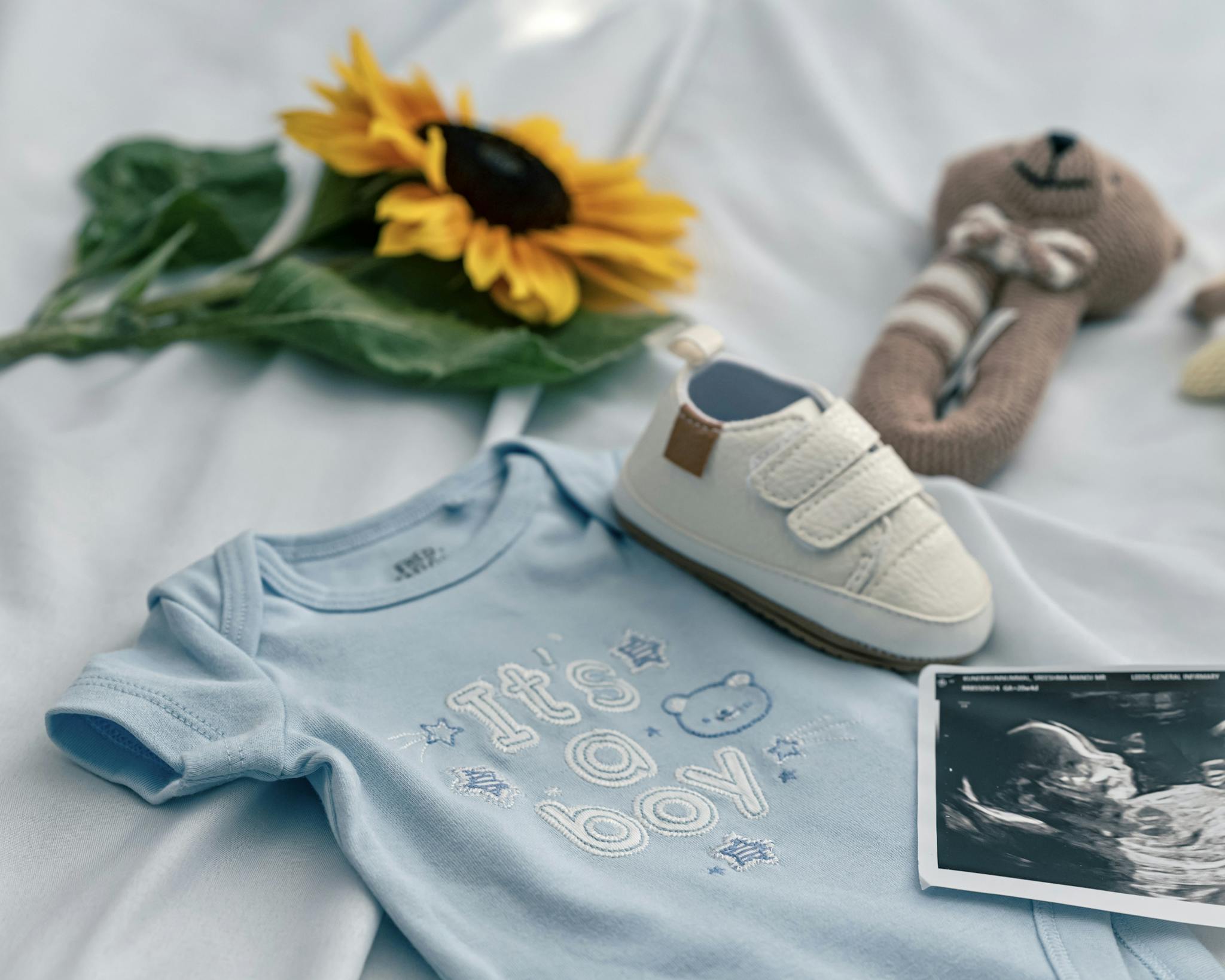 A Charming Baby Announcement Featuring A Onesie A charming baby announcement featuring a onesie