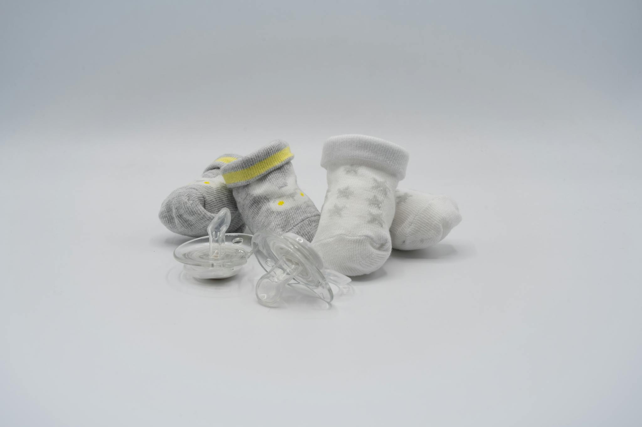 Cute Baby Socks And Transparent Pacifiers Set Cute baby socks and transparent pacifiers set