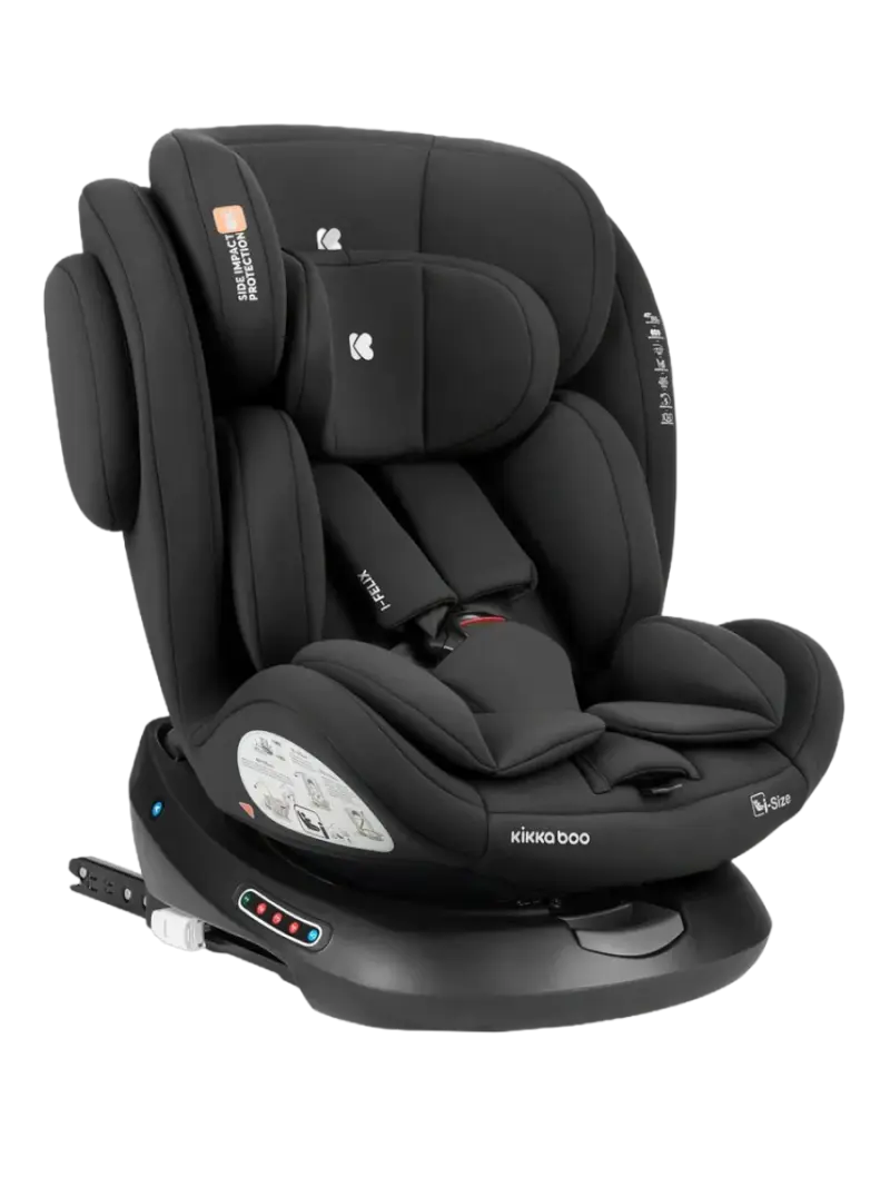 Поворотное автокресло с базой Isofix KikkaBoo i-Felix i-Size Black (40-105 см)