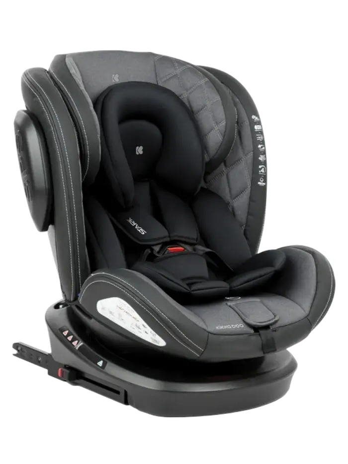 Универсальное детское автокресло с Isofix KikkaBoo Stark Dark Grey (9-36 кг)
