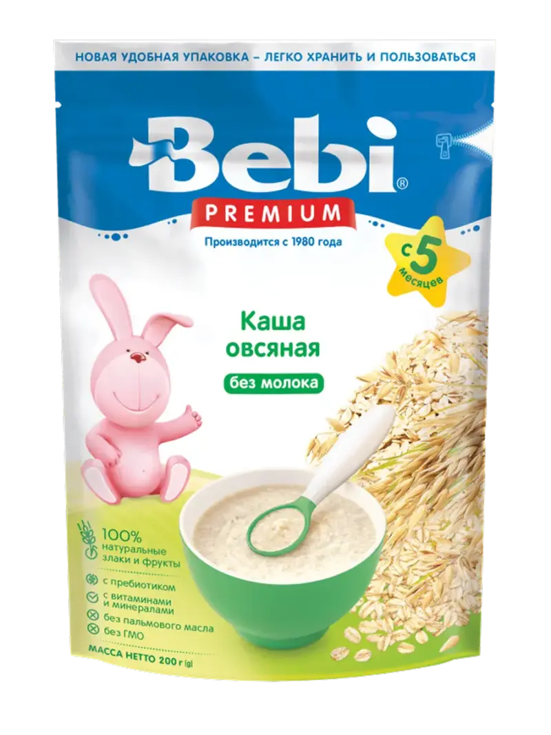 Каша детская безмолочная Bebi овсяная 5+ мес