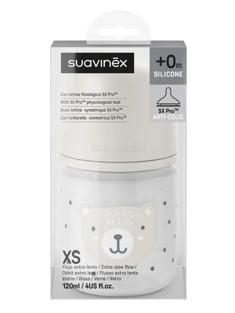 Бутылочка стеклянная Suavinex Wild
