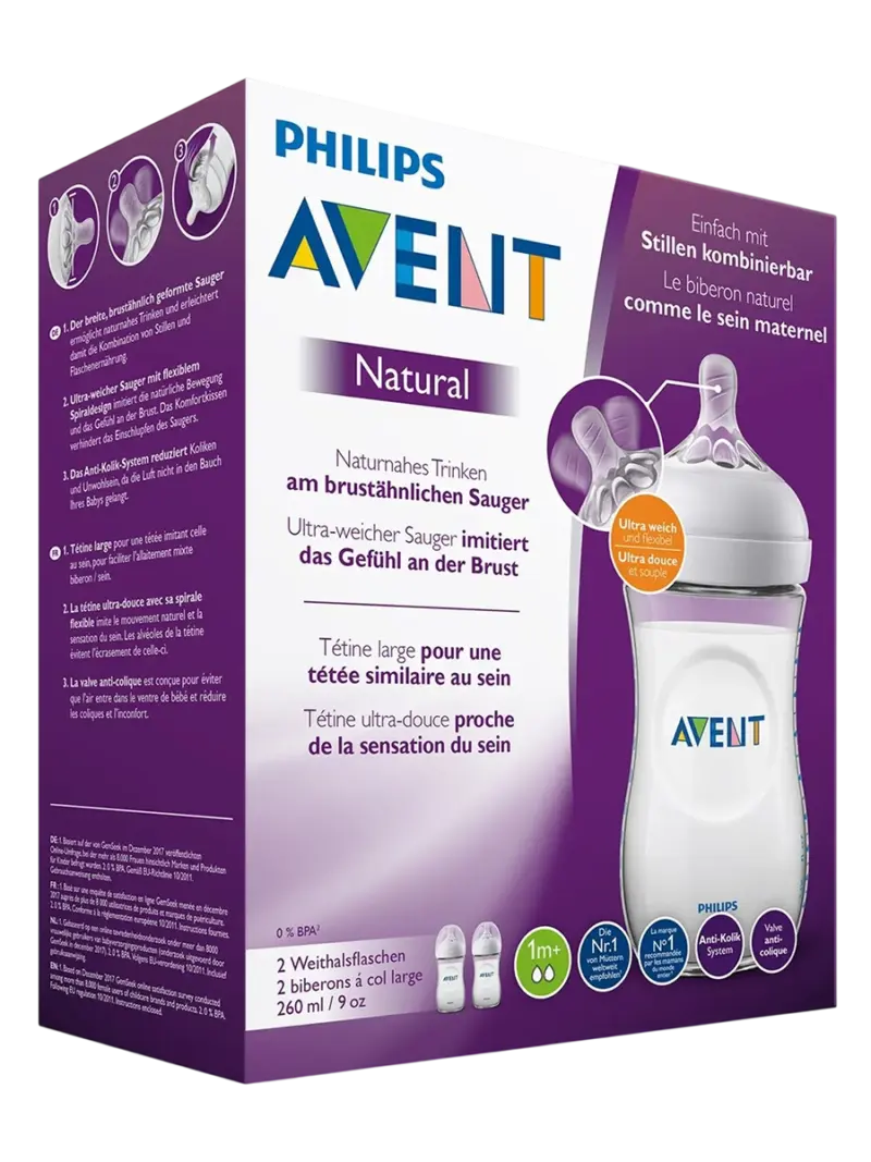 Набор бутылочек Philips Avent Natural