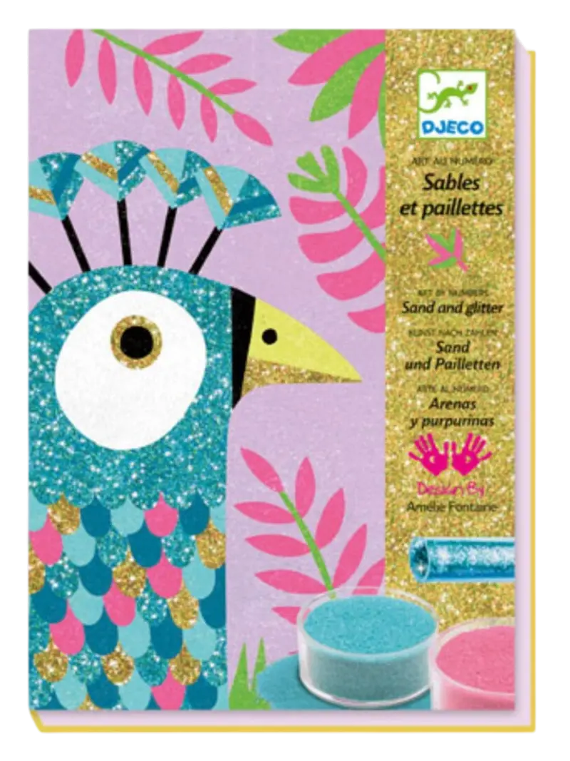 Набор для творчества Цветной песок DJECO Dazzling birds