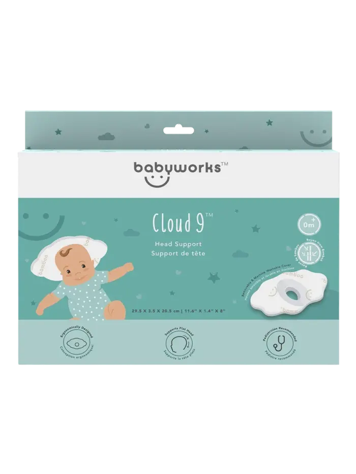 Детская анатомическая подушка из пены с эффектом памяти Baby Works Cloud 9 Blue