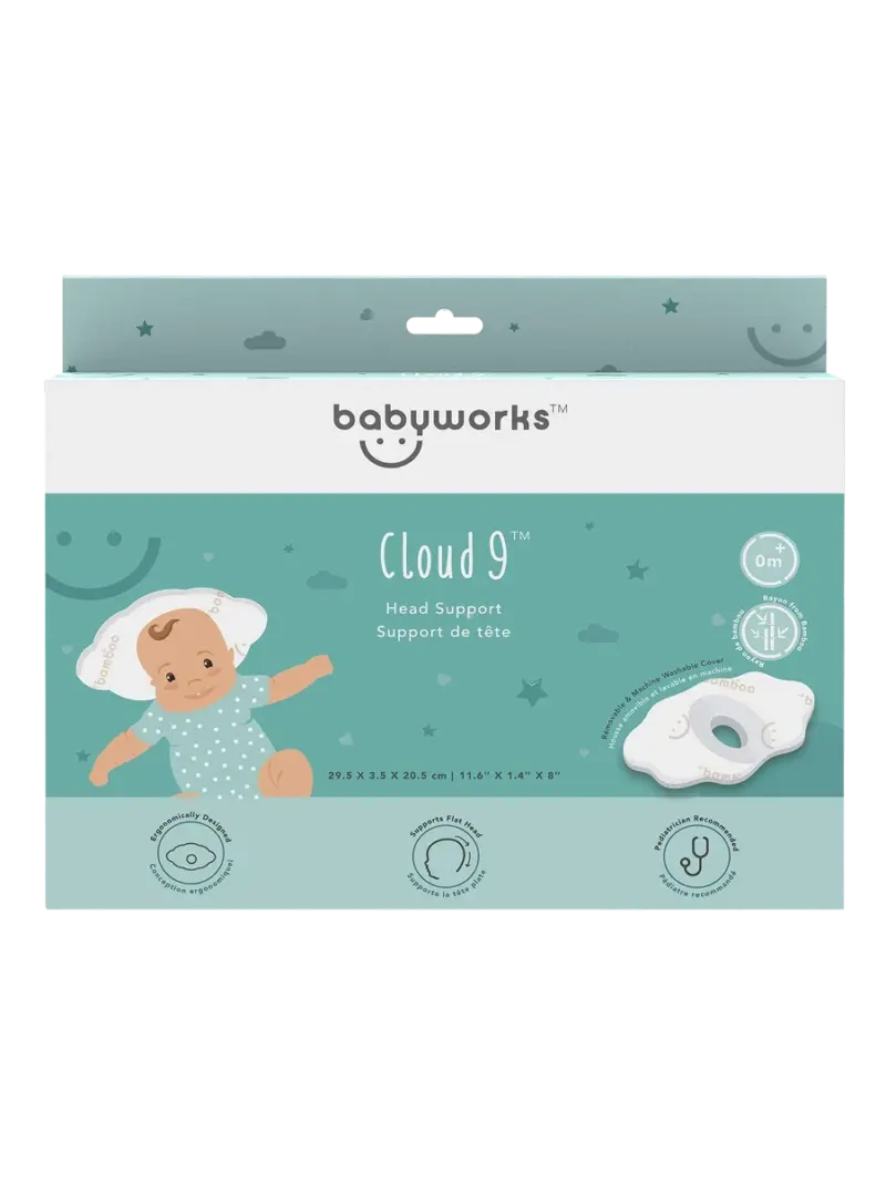 Детская анатомическая подушка из пены с эффектом памяти Baby Works Cloud 9 Blue