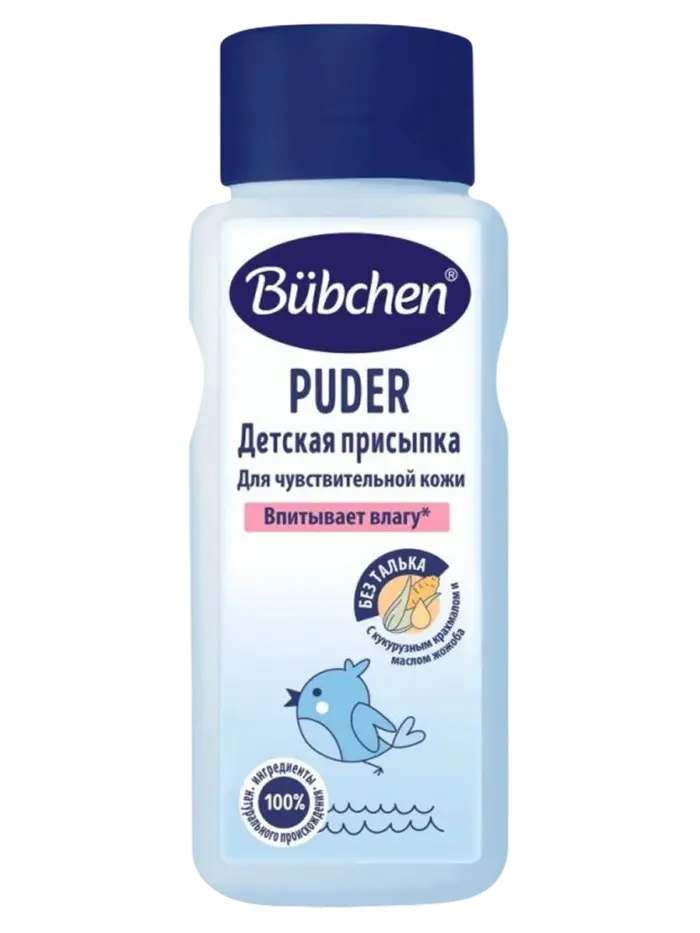 Присыпка детская гипоаллергенная Bubchen с чистым тальком 0+ мес Присыпка детская гипоаллергенная Bubchen с чистым тальком 0+ мес