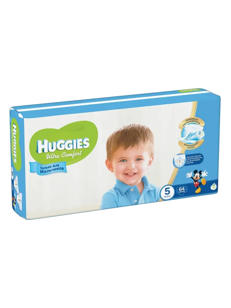 Подгузники детские Huggies Ultra Comfort для девочек размер 5 (12-22 кг)