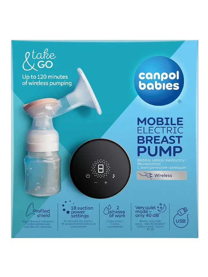 Молокоотсос электрический портативный Canpol Babies Take&Go