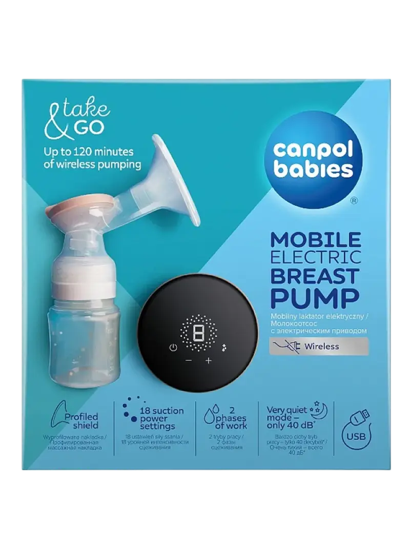 Молокоотсос электрический портативный Canpol Babies Take&Go