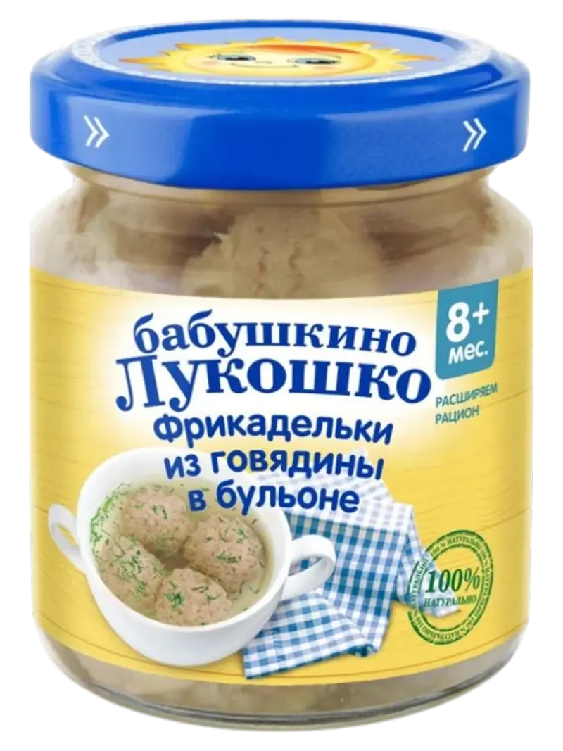 Пюре детское Бабушкино Лукошко фрикадельки из говядины 8+ мес