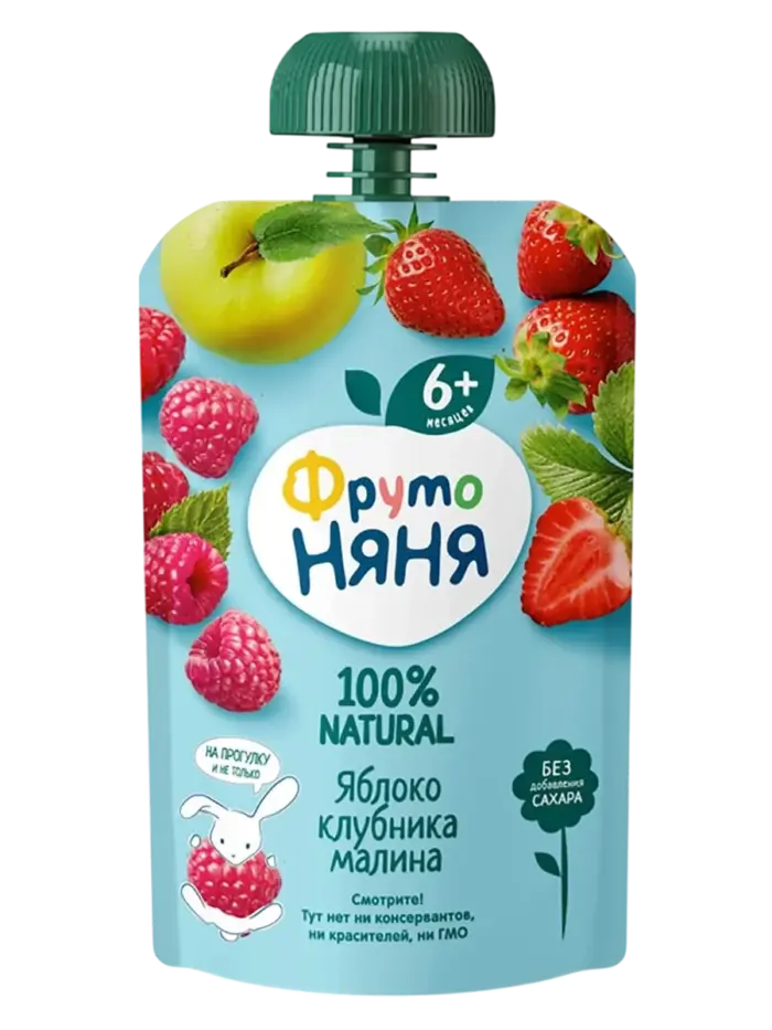 Десерт ФрутоНяня яблоко-клубника-манго Десерт ФрутоНяня яблоко-клубника-манго