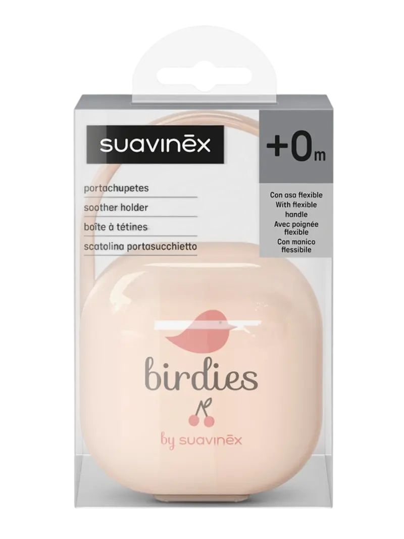 Футляр для пустышки Suavinex Birdies розовый
