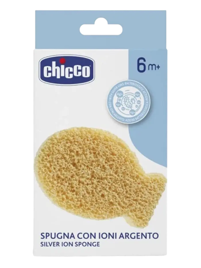 Губка для купания детская натуральная Chicco Морская 0+ мес