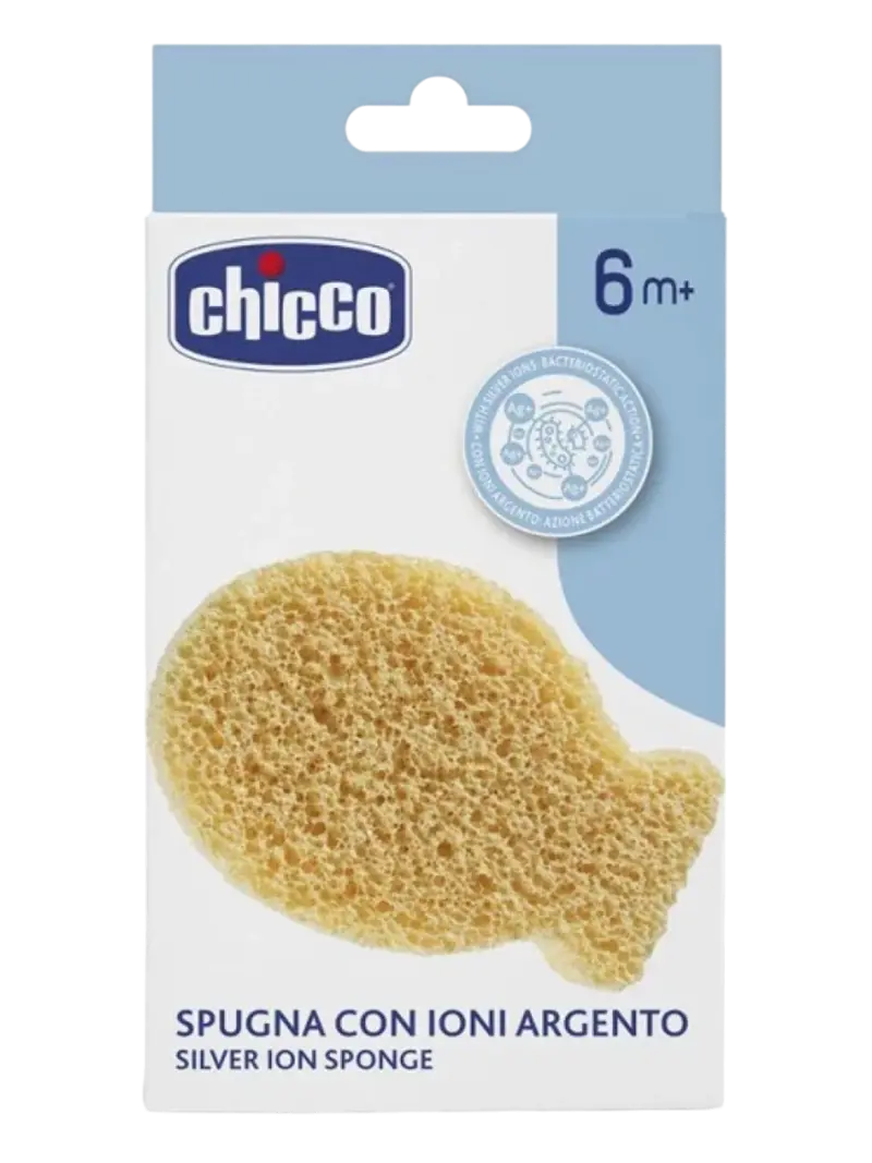Губка для купания детская натуральная Chicco Морская 0+ мес