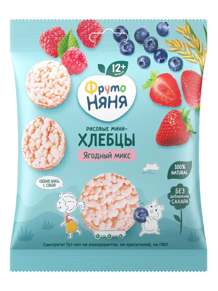 Хлебцы детские рисовые ФрутоНяня Хлебцы детские рисовые ФрутоНяня