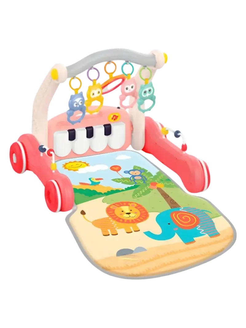Ходунки-каталка с игровым ковриком Huanger 2 в 1