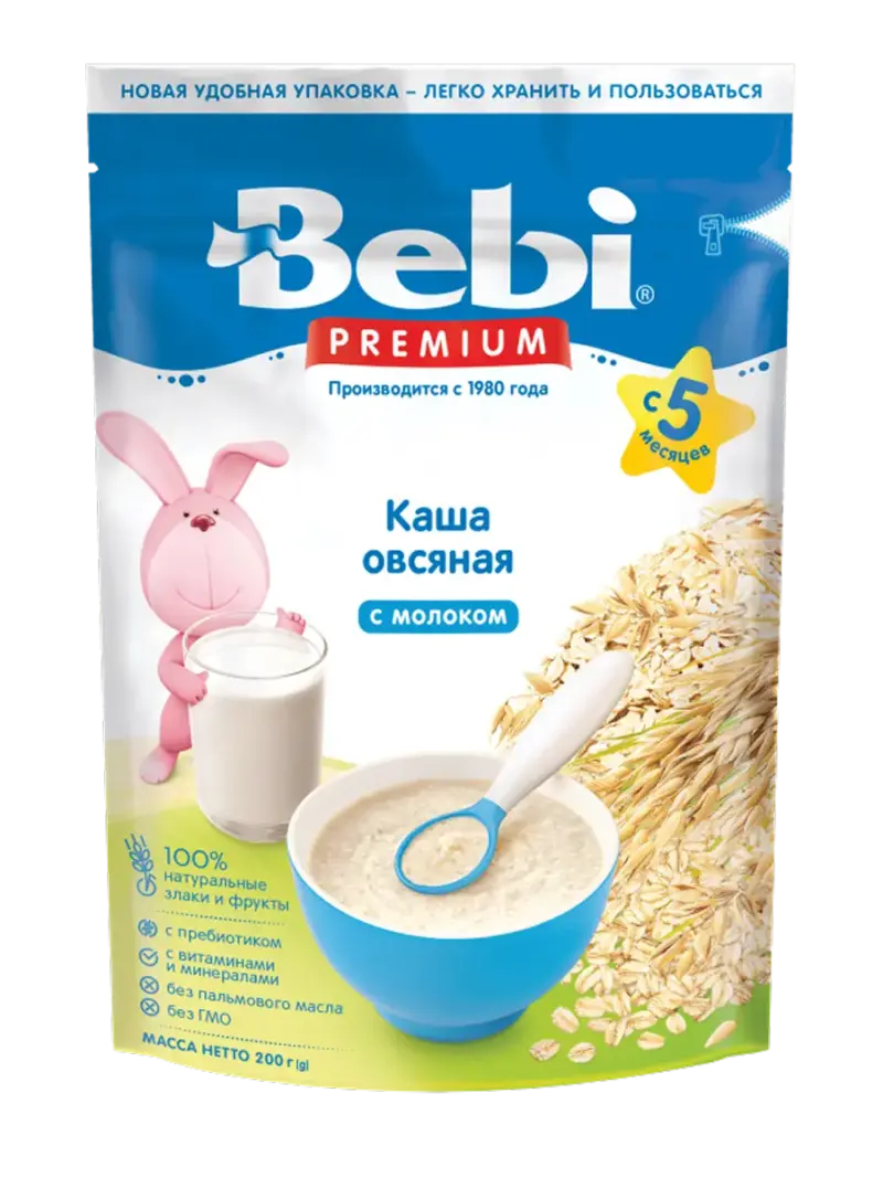 Каша детская молочная Bebi овсяная 5+ мес