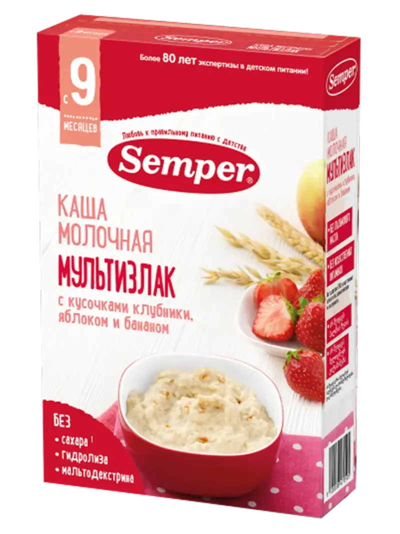 Каша детская Semper молочная