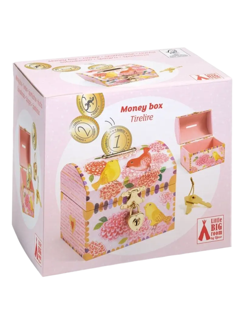 Детская металлическая копилка Птицы DJECO Birds