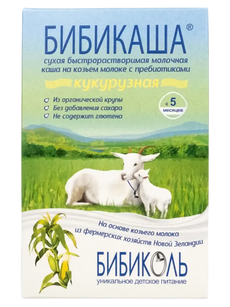 Каша детская Бибиколь кукурузная на козьем молоке 5+ мес