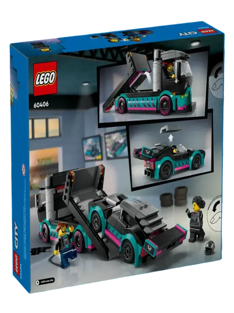 Конструктор LEGO City Гоночный автомобиль и автовоз
