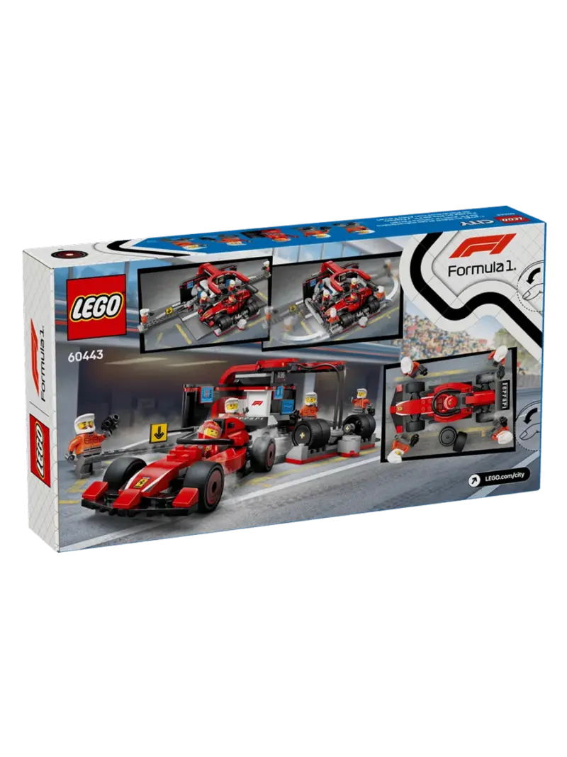 lego-city-pit-boks-f1-ferrari-cena-1 Конструктор LEGO City Пит-бокс Ф1 и механики с машиной Ferrari — купить в Ташкенте | BCstore