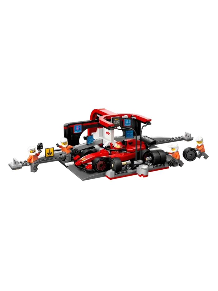 Конструктор LEGO City Пит-бокс Ф1 и механики с машиной Ferrari Конструктор LEGO City Пит-бокс Ф1 и механики с машиной Ferrari