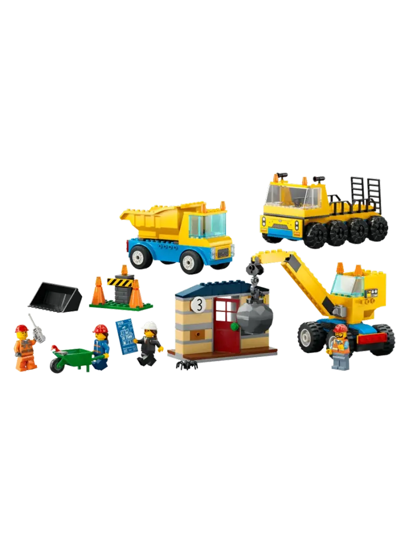 Конструктор LEGO City Строительные грузовики и кран с шаром