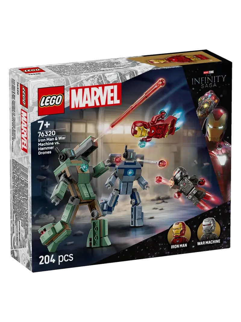 Конструктор LEGO Marvel Железный человек и Воитель против дронов