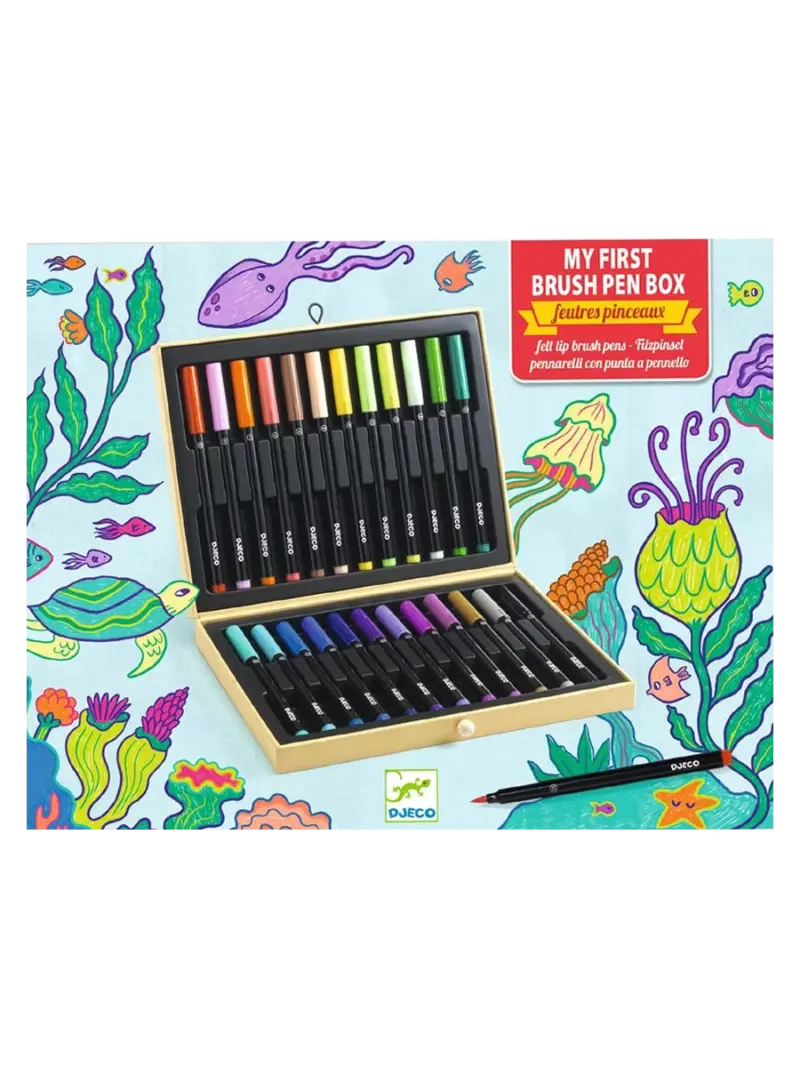 Набор фломастеров-кистей для рисования DJECO First Brush Pens