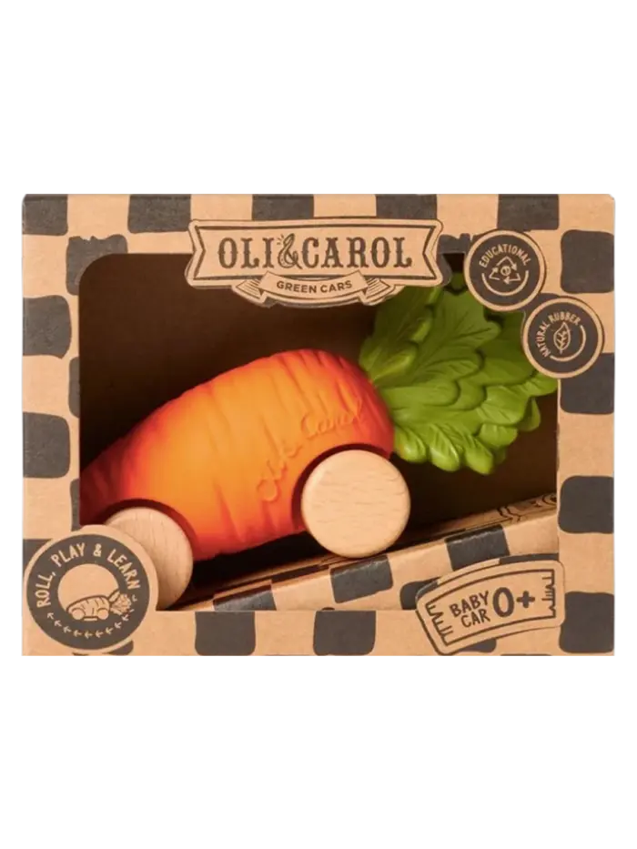 Игрушка-прорезыватель на деревянных колесах Oliandcarol Игрушка-прорезыватель на деревянных колесах Oliandcarol
