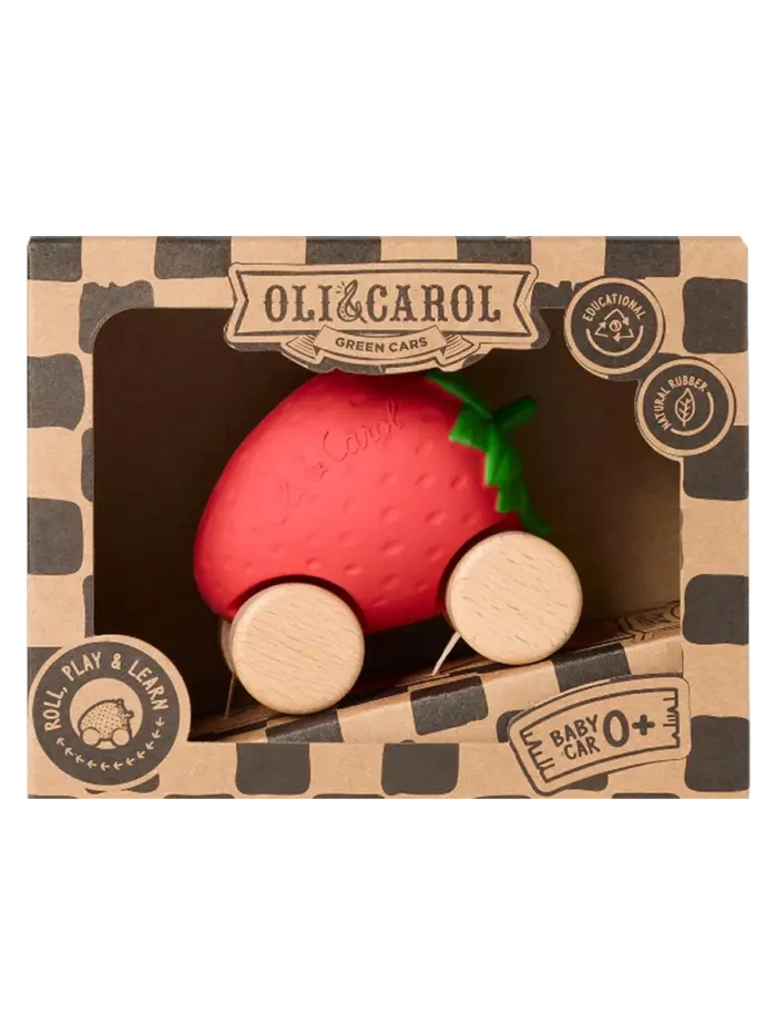 Игрушка-прорезыватель на деревянных колесах Oliandcarol Игрушка-прорезыватель на деревянных колесах Oliandcarol