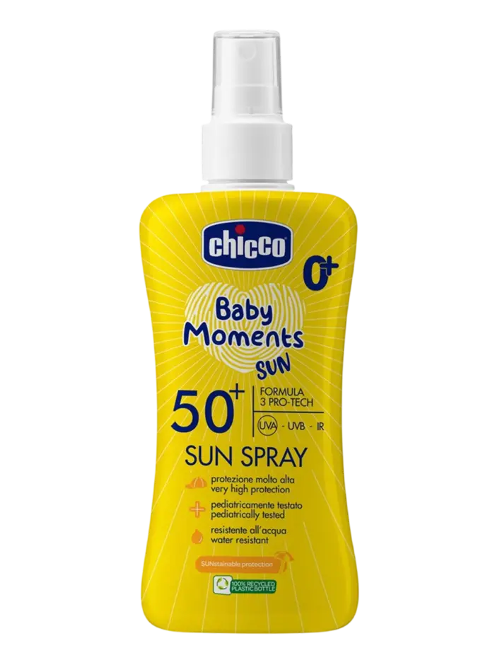 Молочко-спрей солнцезащитное Chicco Baby Moments SPF 50