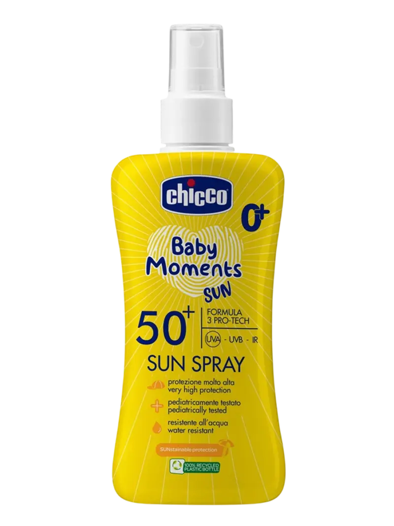 Молочко-спрей солнцезащитное Chicco Baby Moments SPF 50