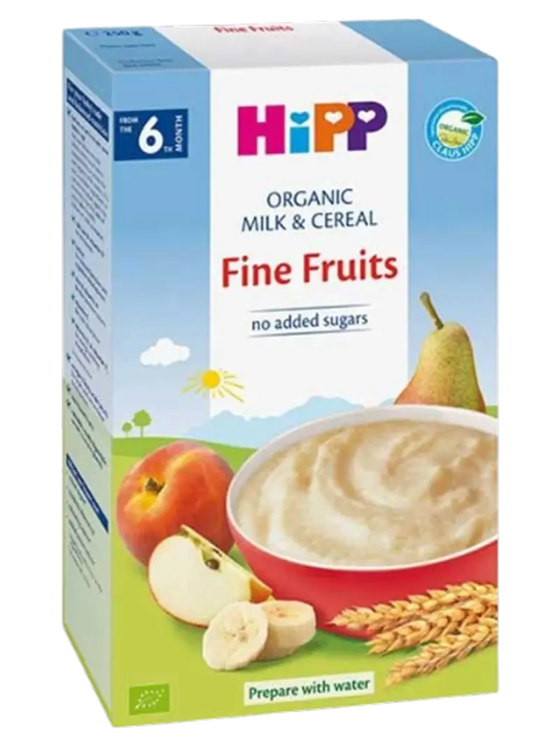 Каша детская молочная HiPP злаковая с фруктами 6+ мес