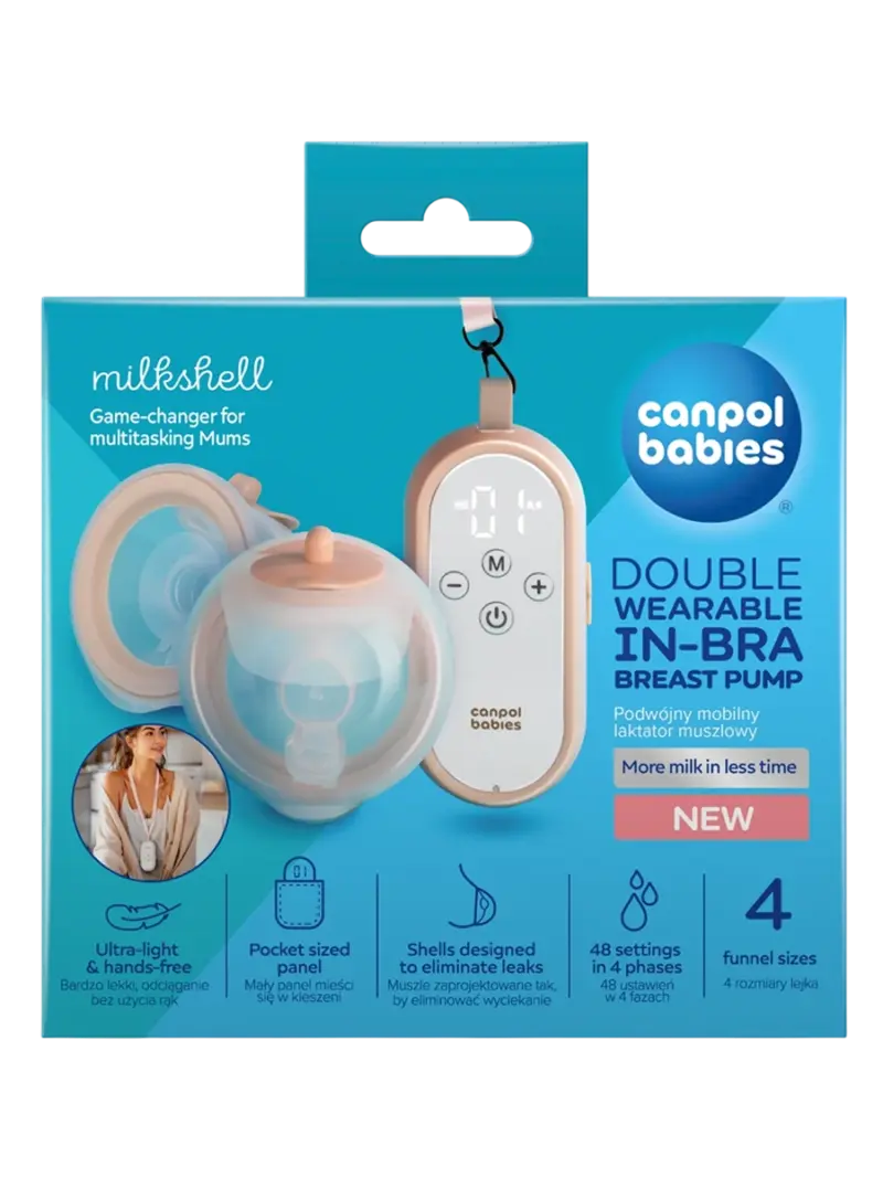 Молокоотсос электрический портативный двойной Canpol Babies MilkShell