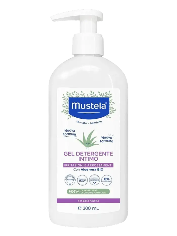 Гель для интимной гигиены детский Mustela Bebe с алоэ вера 0+ мес с дозатором