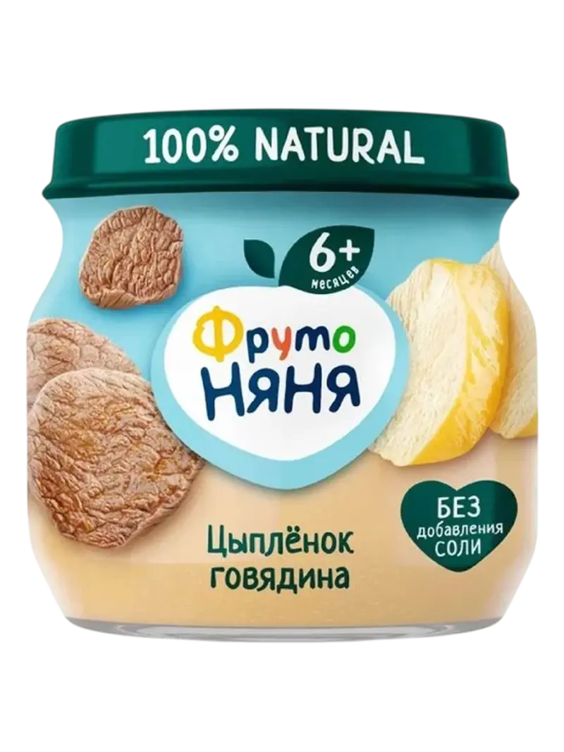 Детское мясное пюре ФрутоНяня цыпленок-говядина