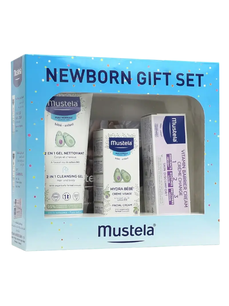 Подарочный набор детской косметики Mustela New Born 3 в 1