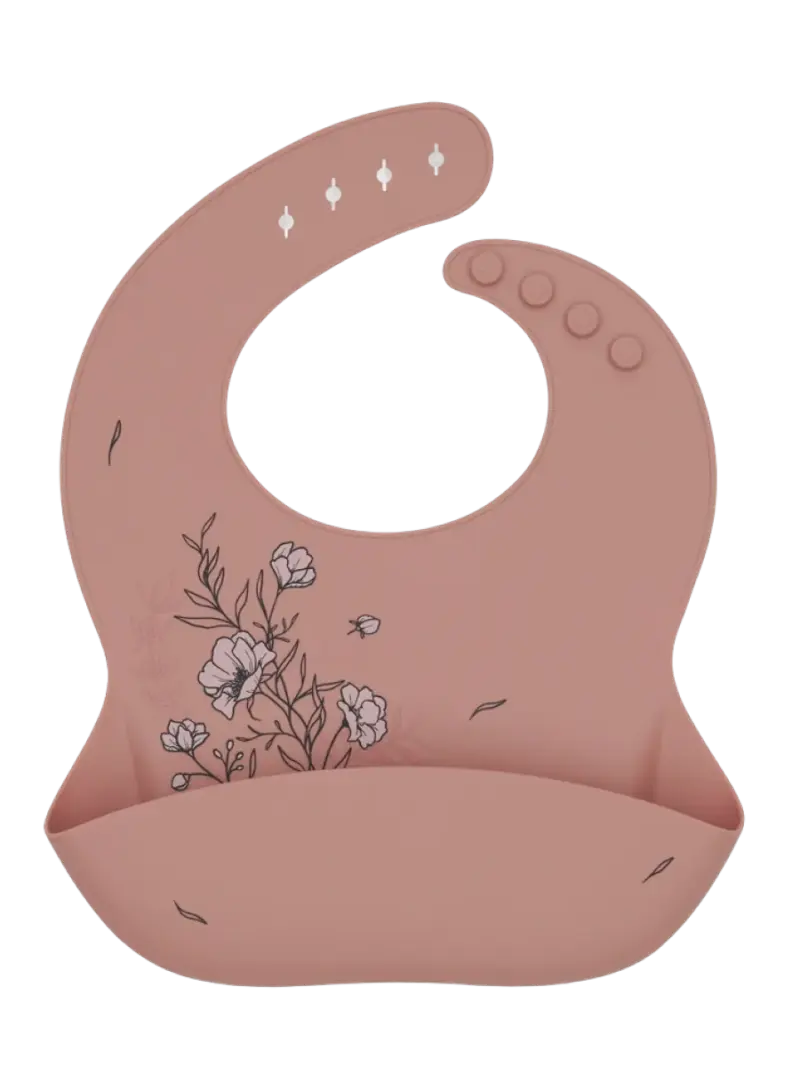 Нагрудник силиконовый KikkaBoo Platinum Flora