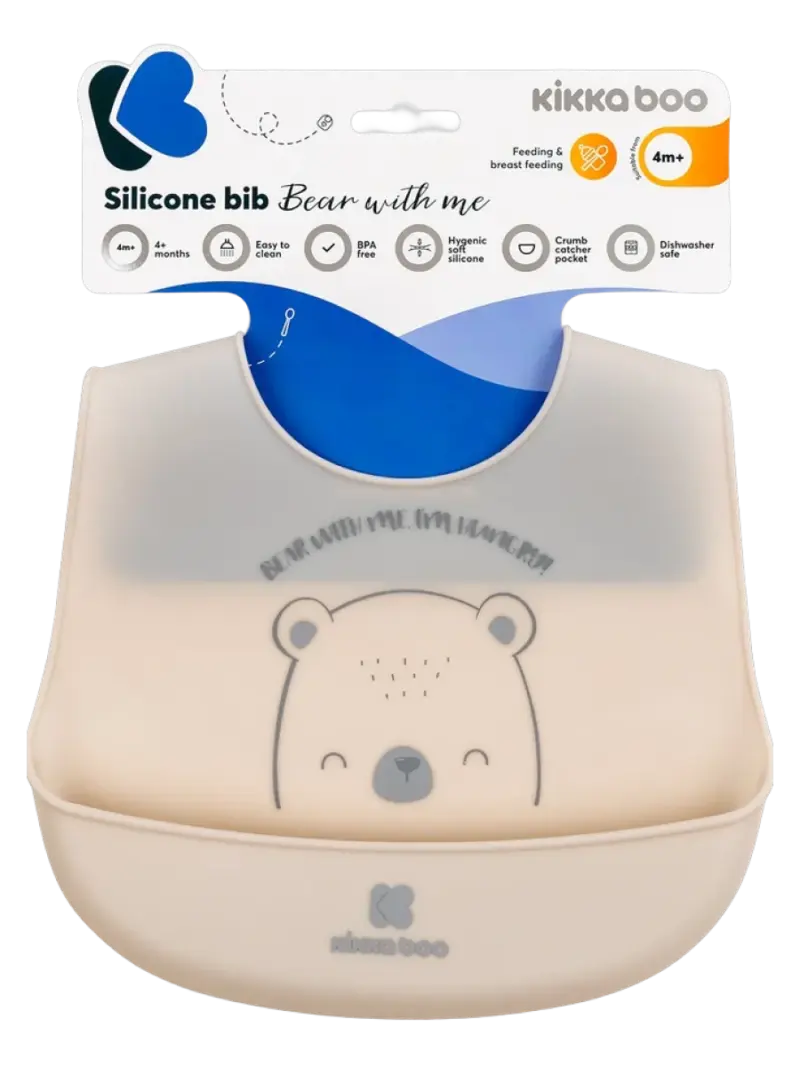 Нагрудник силиконовый KikkaBoo Bear with Me Нагрудник силиконовый KikkaBoo Bear with Me