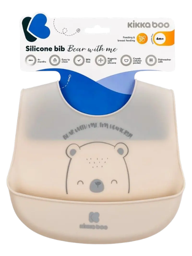 Нагрудник силиконовый KikkaBoo Bear with Me