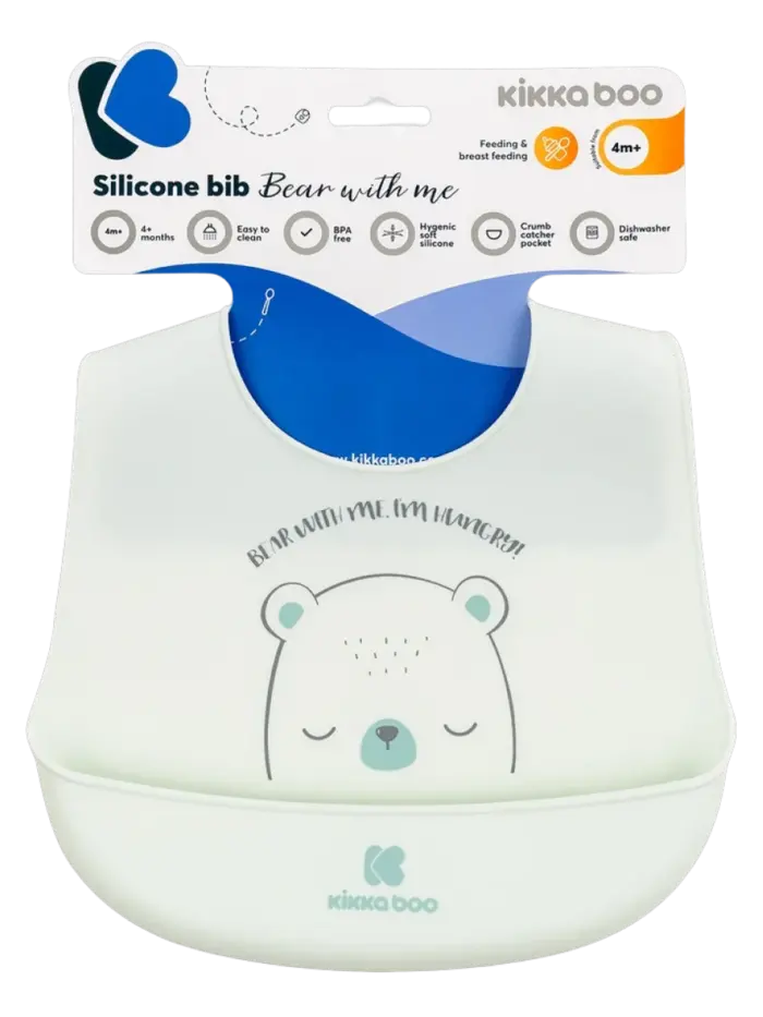 Нагрудник силиконовый KikkaBoo Bear with Me Нагрудник силиконовый KikkaBoo Bear with Me