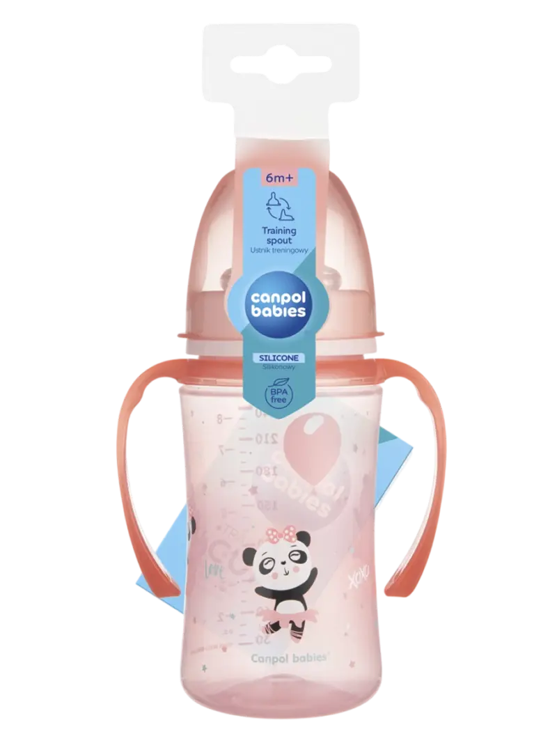 Поильник обучающий Canpol Babies Easy Start Экзотические животные розовый 240мл