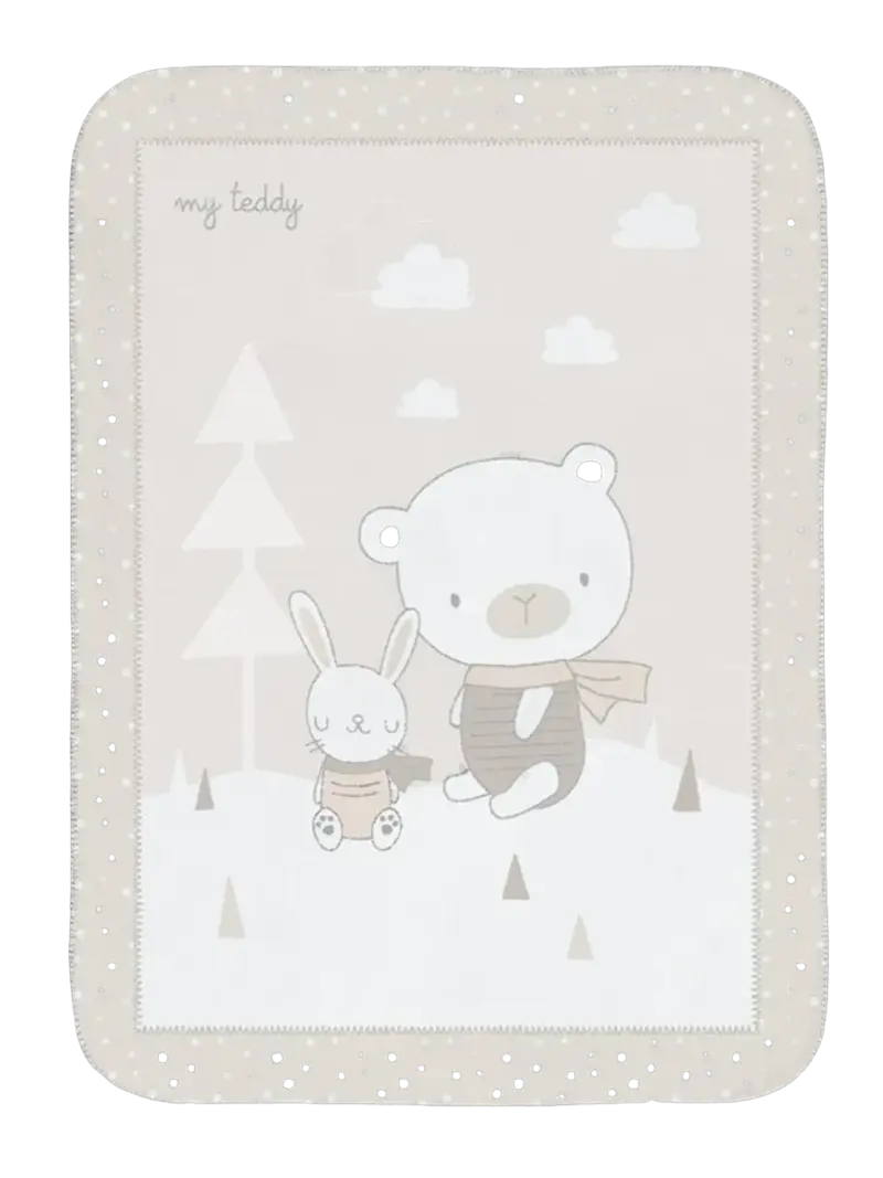Уютное детское одеяло для малышей 110х140 см KikkaBoo My Teddy