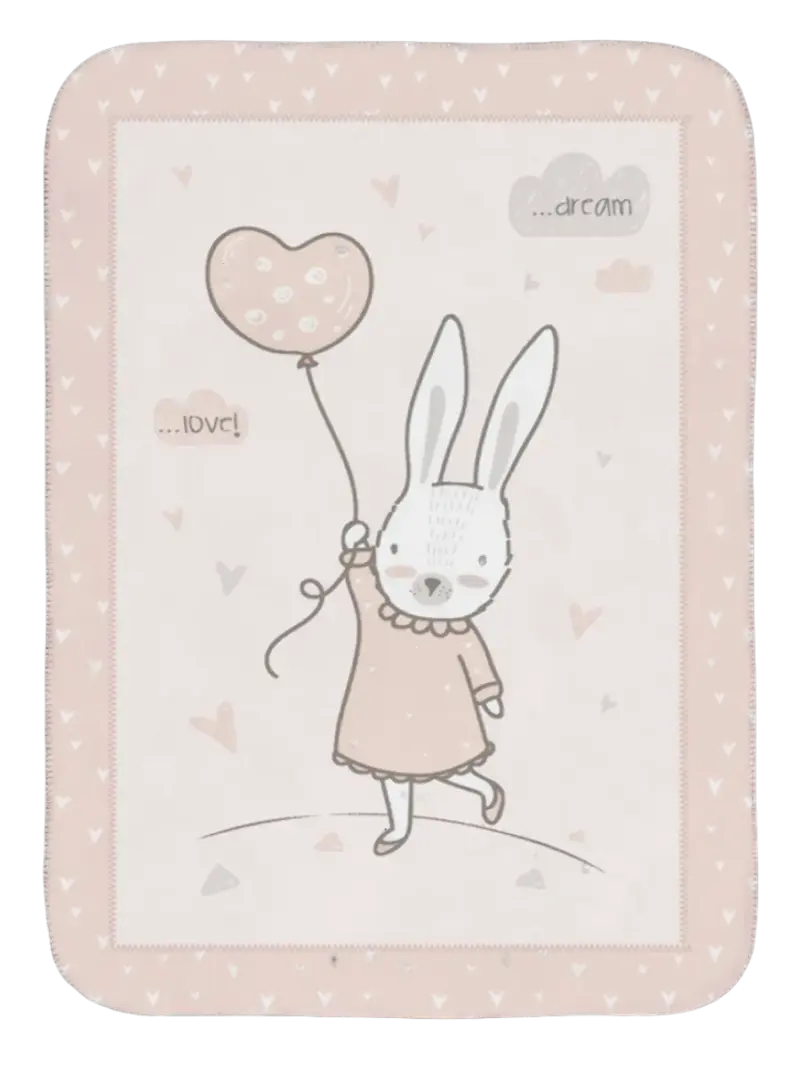 Компактное детское одеяло для коляски и люльки 80х110 см KikkaBoo Rabbits in Love