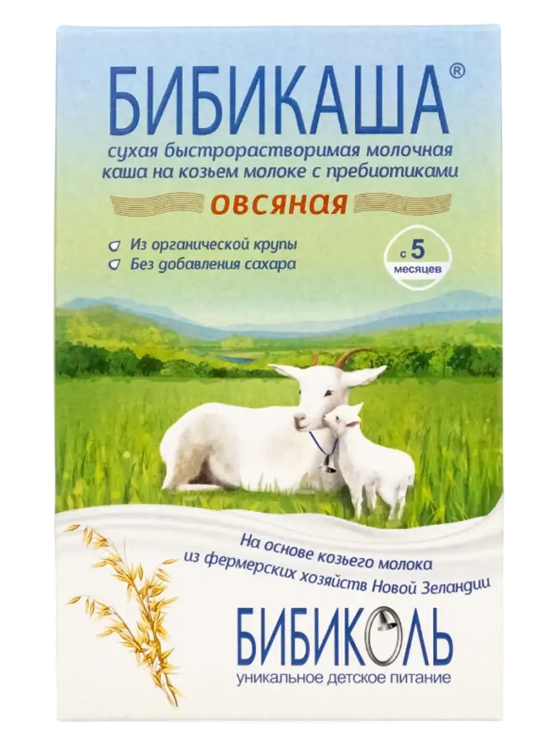 Каша детская Бибиколь овсяная на козьем молоке 5+ мес