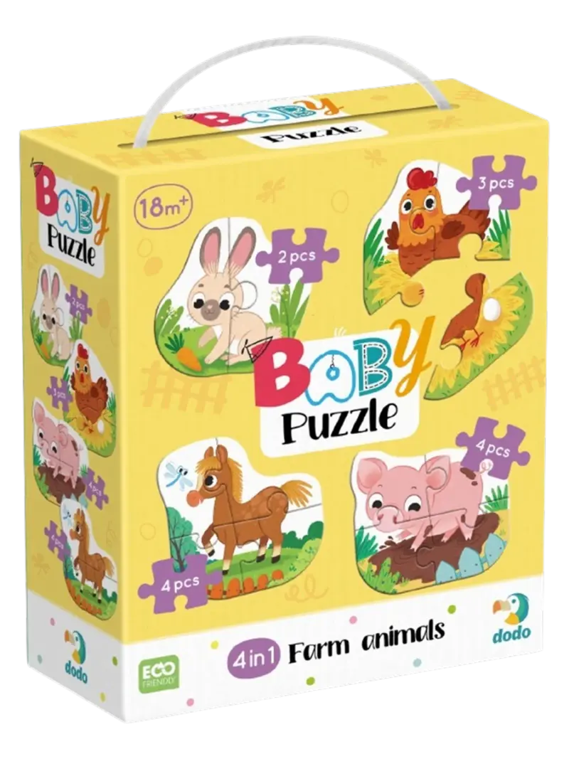 Развивающий пазл 4 в 1 Домашние животные DODO Farm animals