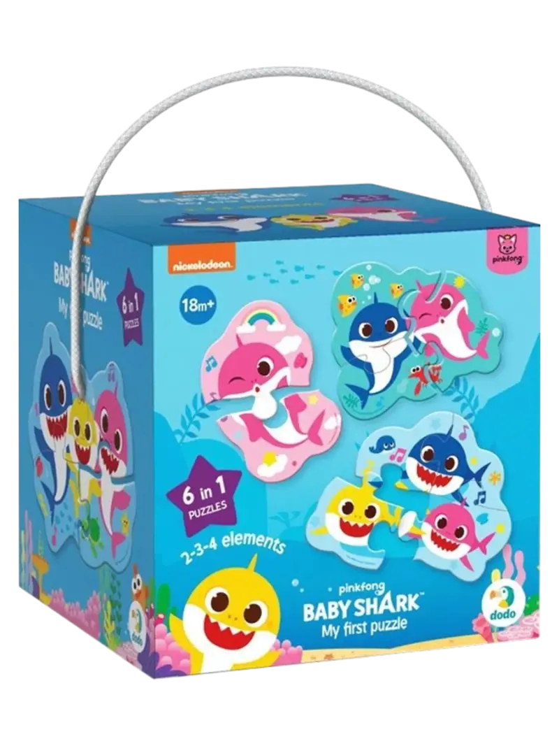 Развивающий пазл Морские акулы DODO (2-3-4 элемента)